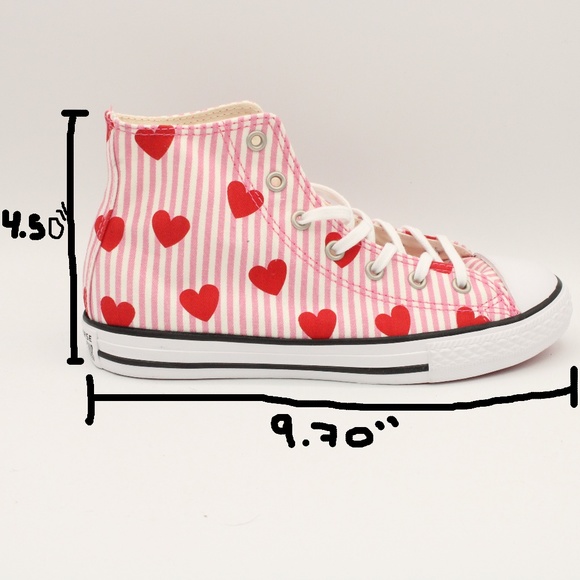 Converse Junior Chuck Taylor Converse Size 4 Heart - Picture 5 of 8